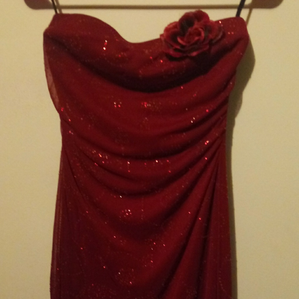 Ruby red gown w accents as shown